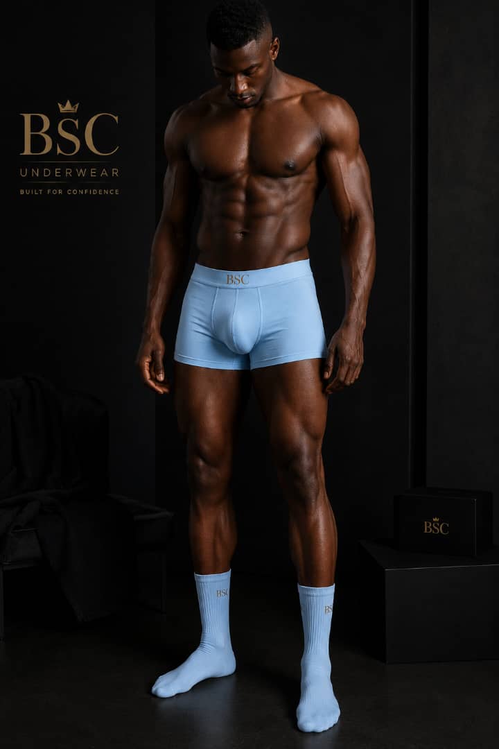 Model wearing BSC underwear, built for confidence