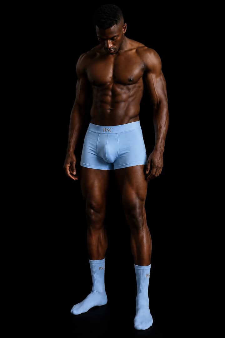 Model wearing BSC underwear, built for confidence